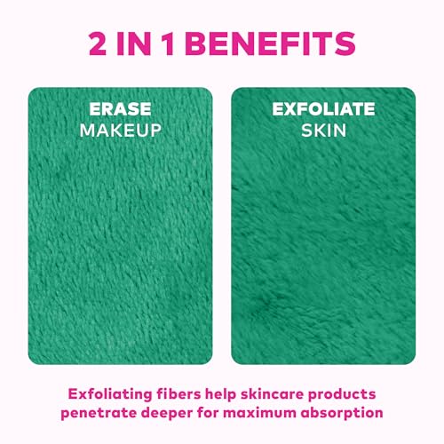Image of The Original MakeUp Eraser PRO, Effortlessly Remove All Makeup Using Only Water, Including Waterproof Mascara, Eyeliner, Foundation, Lipstick, Sunscreen,and More! Green, 1ct.