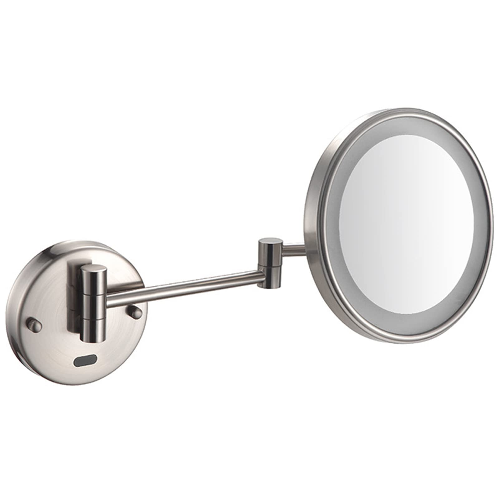 Miroir de maquillage à capteur lumineux LED miroir courtoisie mural nickel