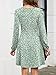 ANRABESS Womens 2025 Fall Long Sleeve Wrap Dress Floral Flowy A-Line Casual Work Versatile Vacation Short Dresses Floral Green Large