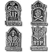 PREXTEX Paquete de 4 Adornos de Halloween de 43,2 cm lápidas Rip de Cementerio de Espuma Ligera Decoraciones de Halloween Rip