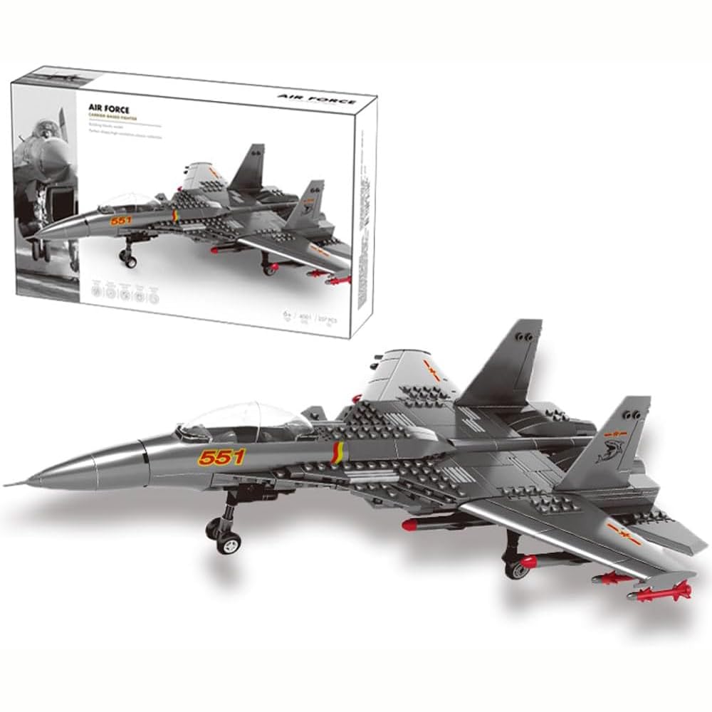 Building Block Set Carrier-Based Aircraft Military Fighter Air Force WW2 Military Airplanes Building Set Model,Aircraft Plane Brick Toy Gifts for Kids and Adults,285PCS