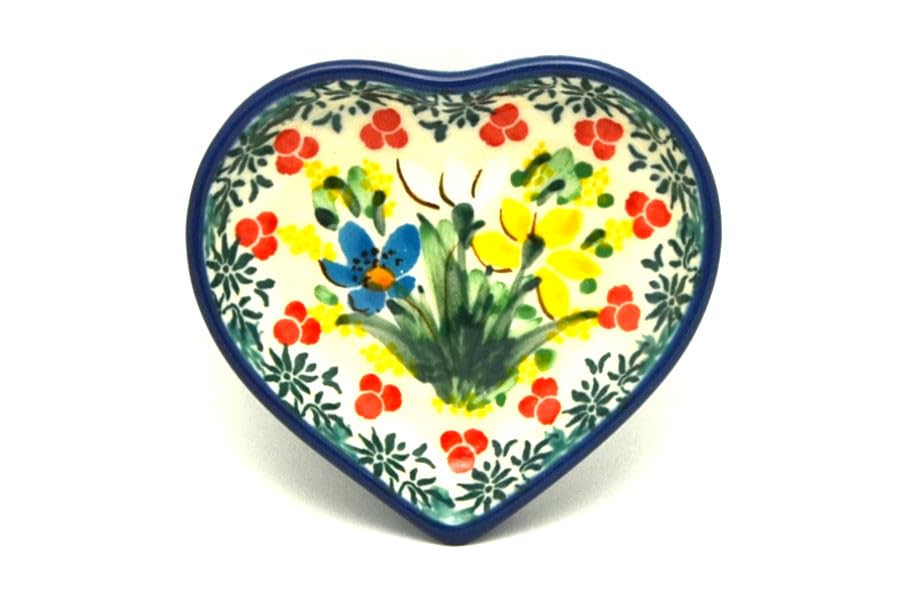 Polish Pottery Tea Bag Holder - Heart - Unikat Signature - U5131