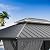 RTDTD 12’x14’ Hardtop Gazebo Outdoor Aluminum Frame Permanent Gazebo Galvanized Steel Double Roof Pergola with Nettings and Curtains for Patio, Lawns,Backyard, Deck(Grey)