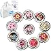 kilofly Purse Hook [Set of 10] - Foldable - Fancy Flower, with kilofly Pouch