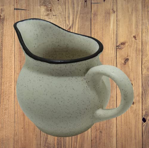 Image of Ceramic Off-White 375 ml Gravy Pot or Milk Pot Microwave and Dishwasher Safe for Serving Greavy or Milk (Mirakii 472 B)