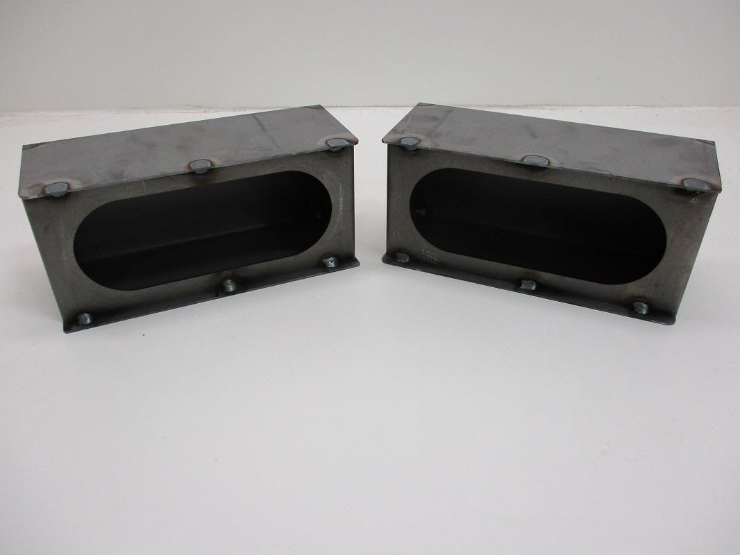 CTW Steel Oval Mounting Boxes for 6" LED Oval Brake, Stop, Turn and Tail Lights, Set