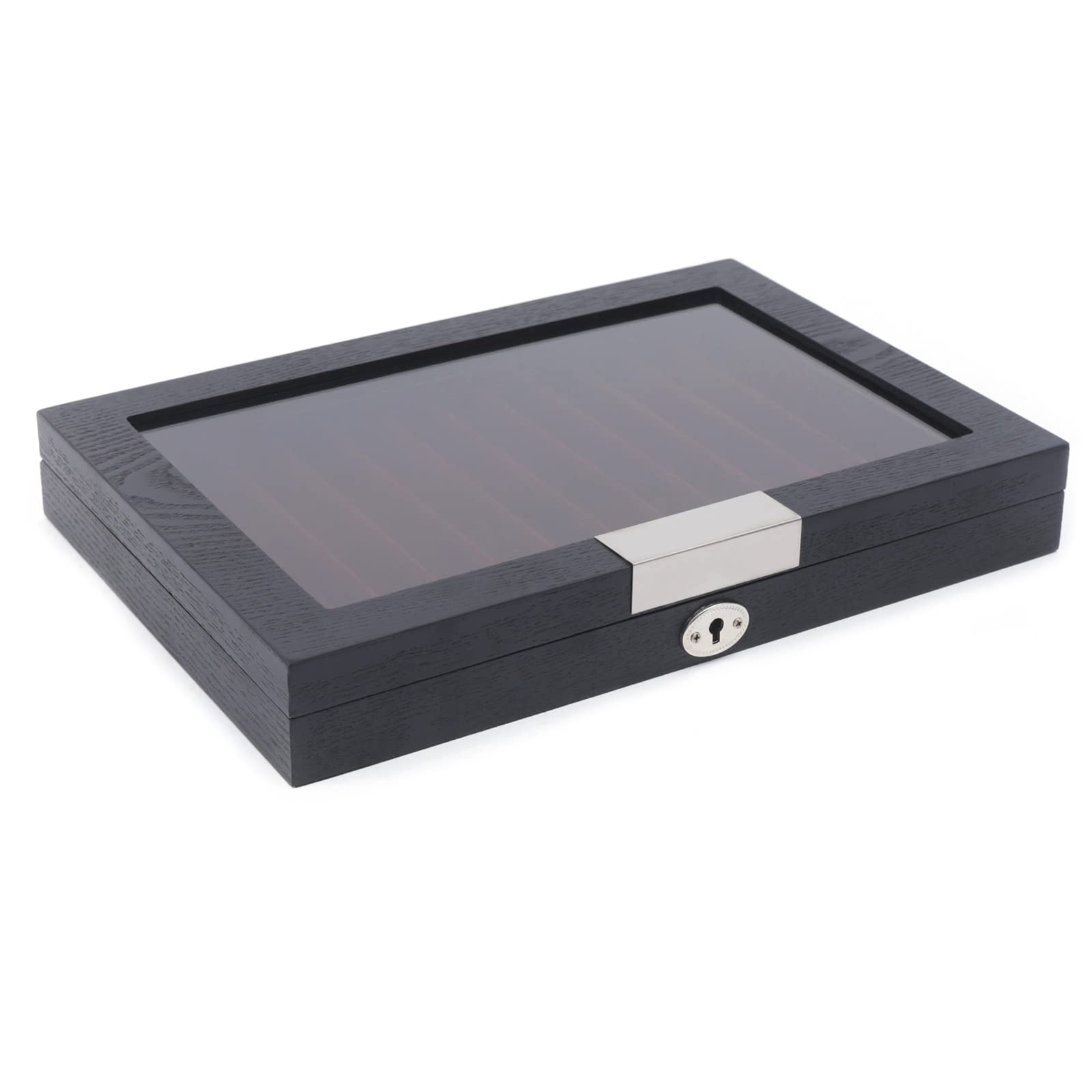 Organizer in legno per penna stilografica, confezione regalo per la conservazione di Shop Home Collection Display, portapenne per la visualizzazione e l'organizzazione di penne (nero, 12 griglie)
