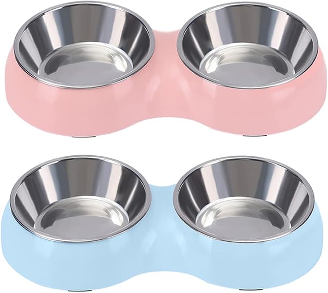 CAMITER 2 Pack Dog Bowl,Stainless Puppy Food and Water Feeder for Dog Cats,Multifunctional Pet Food Bowl, Dog Bowls And Water Bowls