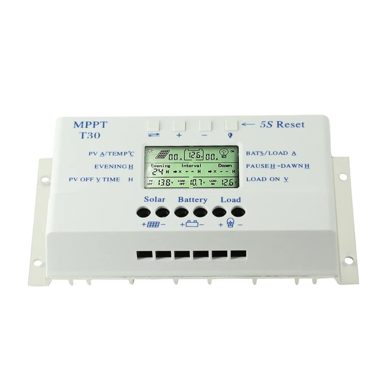 Kontroler ładowania słonecznego Kontroler ładowania słonecznego MPPT PWM 20A 30A 40A 12V 24V Automatyczny regulator panelu słonecznego Ładowarka baterii słonecznej Podwójny timer (40A)
