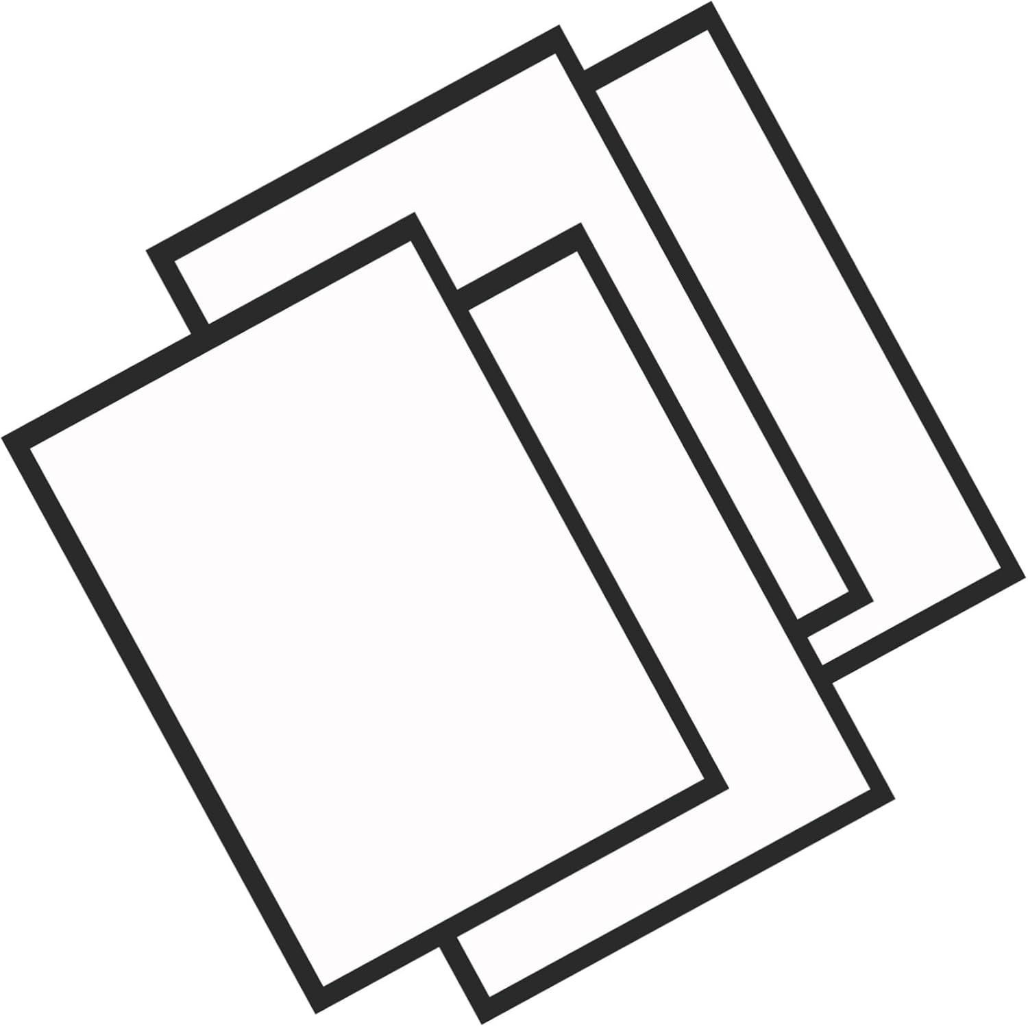 Lurrose 4Pcs Self-adhesive Magnetic Picture Frames Black for Diamond Drawing Paintings Certificates Home and Office Display