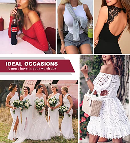 Joateay Women's Push Up Padded Strapless Plunge Underwire Balconette Tshirt Bra Convertible Strap(Nude 34B) #TOP6