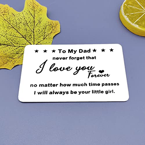 Fathers Day Gift Dad Gifts from Daughter Engraved Wallet Insert Card Birthday Present for Dad Father Daddy Papa Christmas Thanksgiving Wedding Present for Father of Bride2