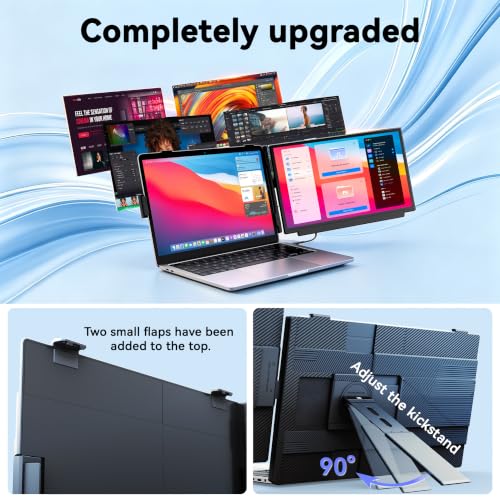 Image of domyfan Laptop Screen Extender 15.6 inch FHD 1080P IPS Portable Monitor, USB-C Plug and Play Dual Screen with 100% sRGB Color Accuracy, for Windows Mac Android Chrome Laptops 13 inch to 17 inch