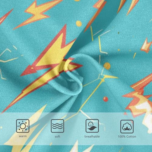 KLL Vintages Lightning Bolts Toddler Boys Comfort Briefs Breathable Undies3