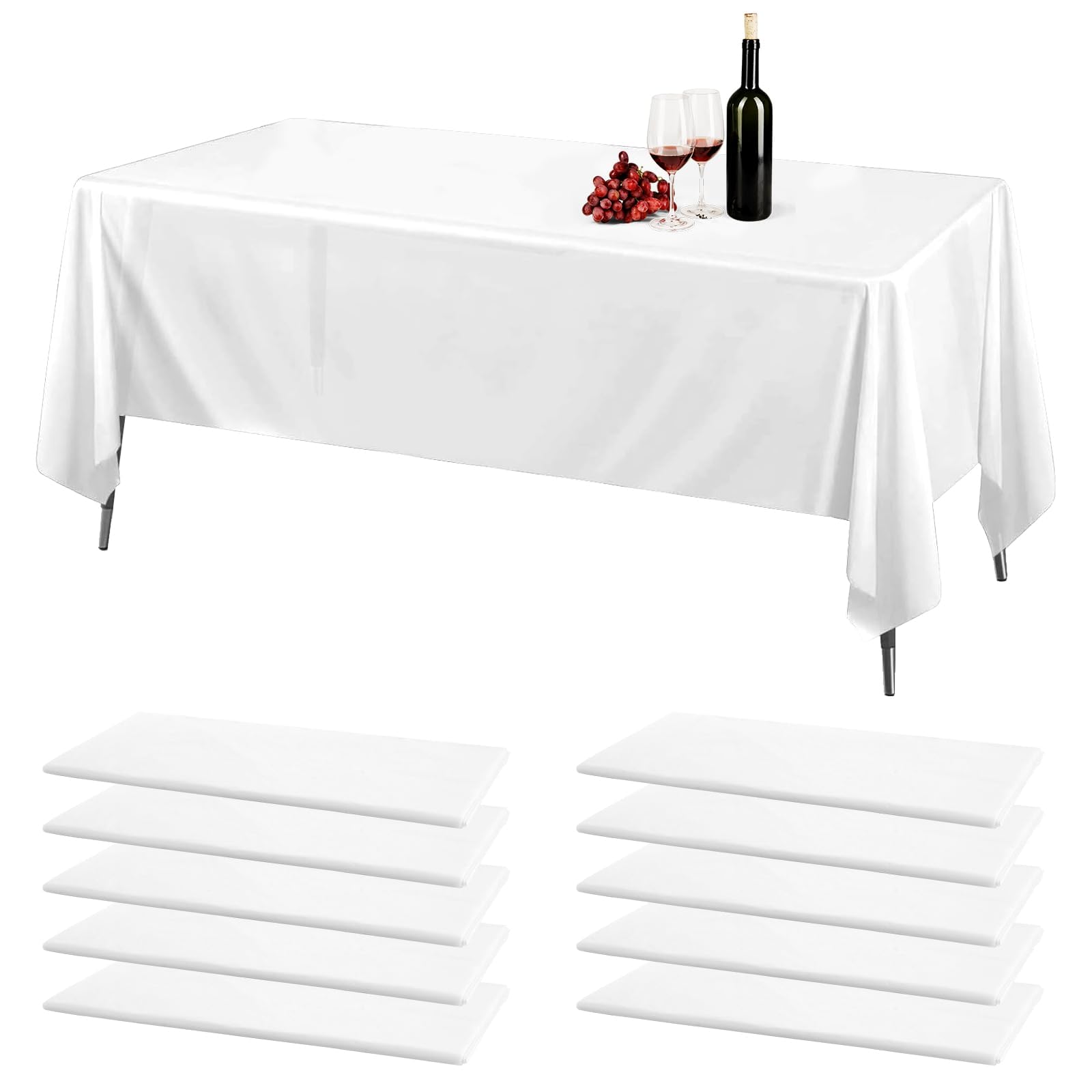 Wegwerp tafelkleed, 10 stuks wegwerp feesttafelkleed, 137 x 274 cm