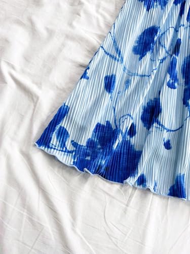 Image of SOLY HUX Women's Tie Dye Cami Dress Halter Backless Sleeveless A Line Short Summer Dresses Sundress