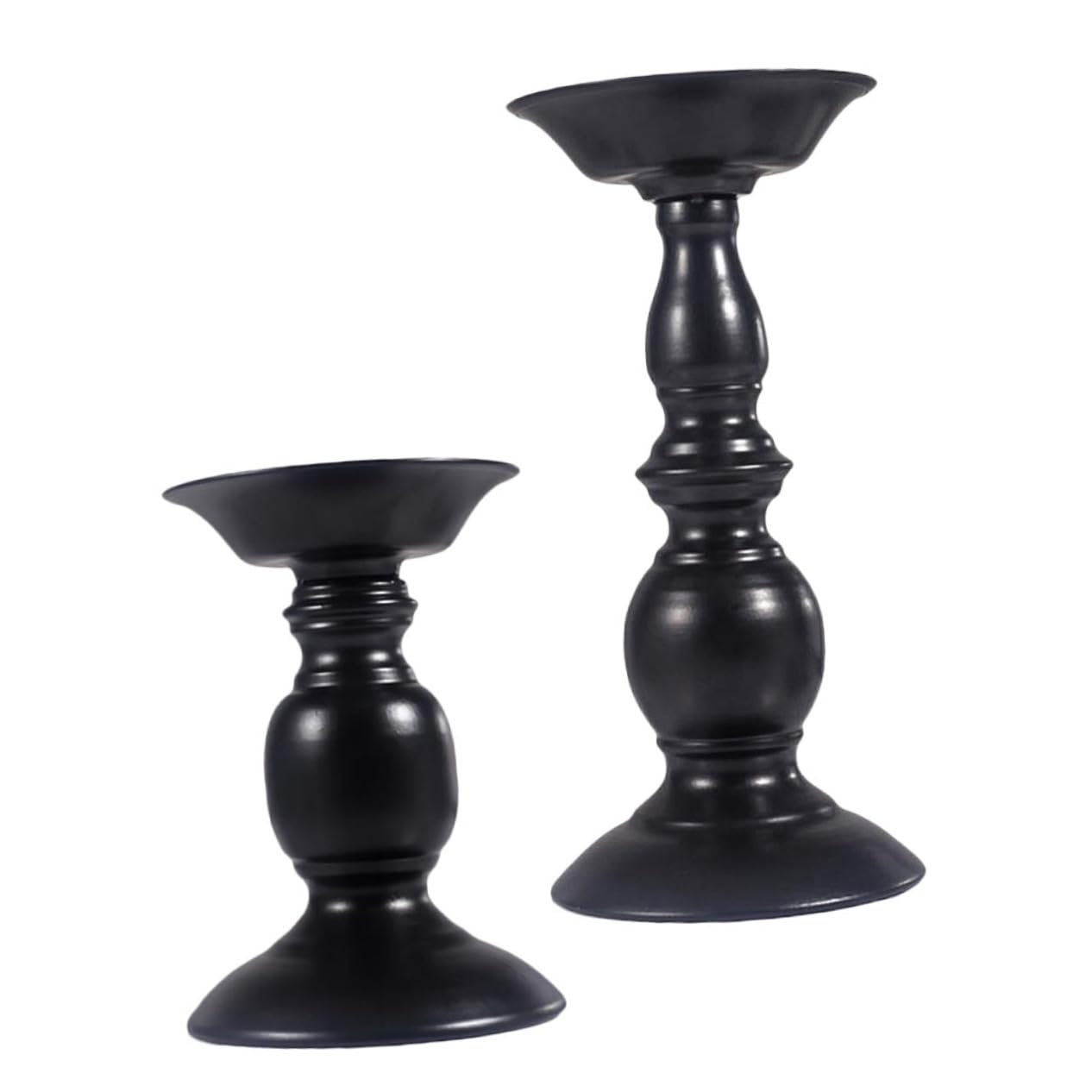 Candelabro de Hierro Negro Estilo Europeo para Boda, 2 Piezas