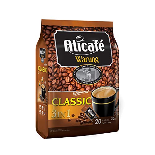 Alicafe Classic Instant Coffee 3 in 1 20 Sachets x 20 g 14.11 oz 400 g قهوة سريعة التحضير أليكافي كلاسيك 3 في 1 20 كيس 20 جم
