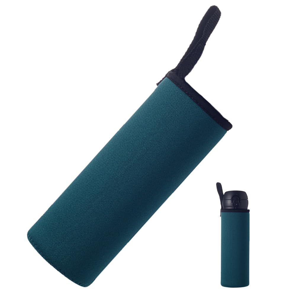 Wskingwa Blackish Green Neoprene Water Bottle Carrier For Outdoor Hiking Travel (550Ml) (Blackish Green)