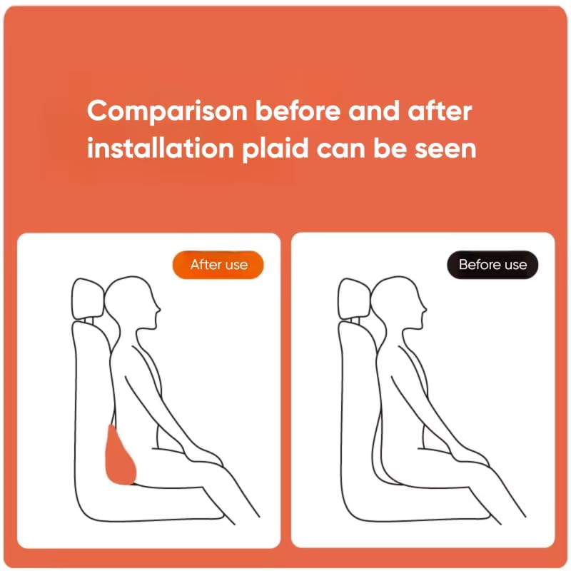 Image of PilloWillo Lumbar Support Wedge Pillow for Car Seat & Office Chair | Memory Foam Back Cushion for Lower Back Pain Relief | Ergonomic Waist Support for Driving, Office & Long Travel Sitting | Silver