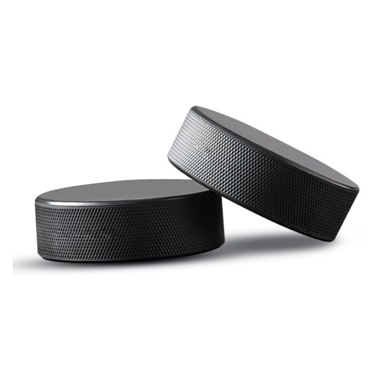 Rondelles de Hockey Glace Professionnelles Noires, Lot de 4 en Caoutchouc