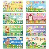 Fumete 400 Pcs Punch Cards for Classroom Reward Cards Behavior Incentive Loyalty Awards for Kids Students Teachers School Business, 8 Styles, 3.5 x 2 in(20 Cute Animal Punches Style)
