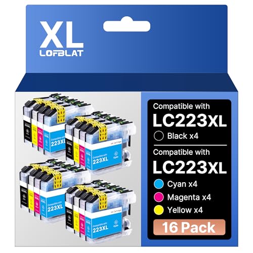 16er-Pack LC223XL Multipack Kompatibel für Brother LC223 XL LC221 Druckerpatronen Brother MFC-J5320DW für J4420DW J4620DW MFC-J480DW J5620DW J5720DW J680DW J4625DW J880DW J5625DW DCP J4120DW