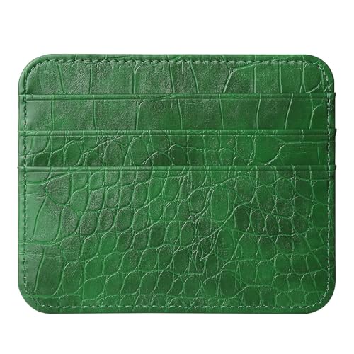 PU Leather Ultra-thin Wallet, Retro Double-sided Card Insertion Wallet, Minimalist Credit Card Protection Cover, Multi Slot Card Holder Card Bag (Green)