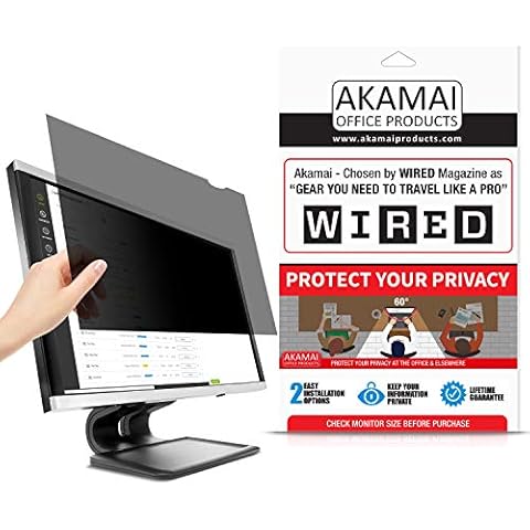 32" Akamai Computer Privacy Screen (16:9) - Black Security Shield - Desktop Monitor Protector - UV & Blue Light Filter Cover