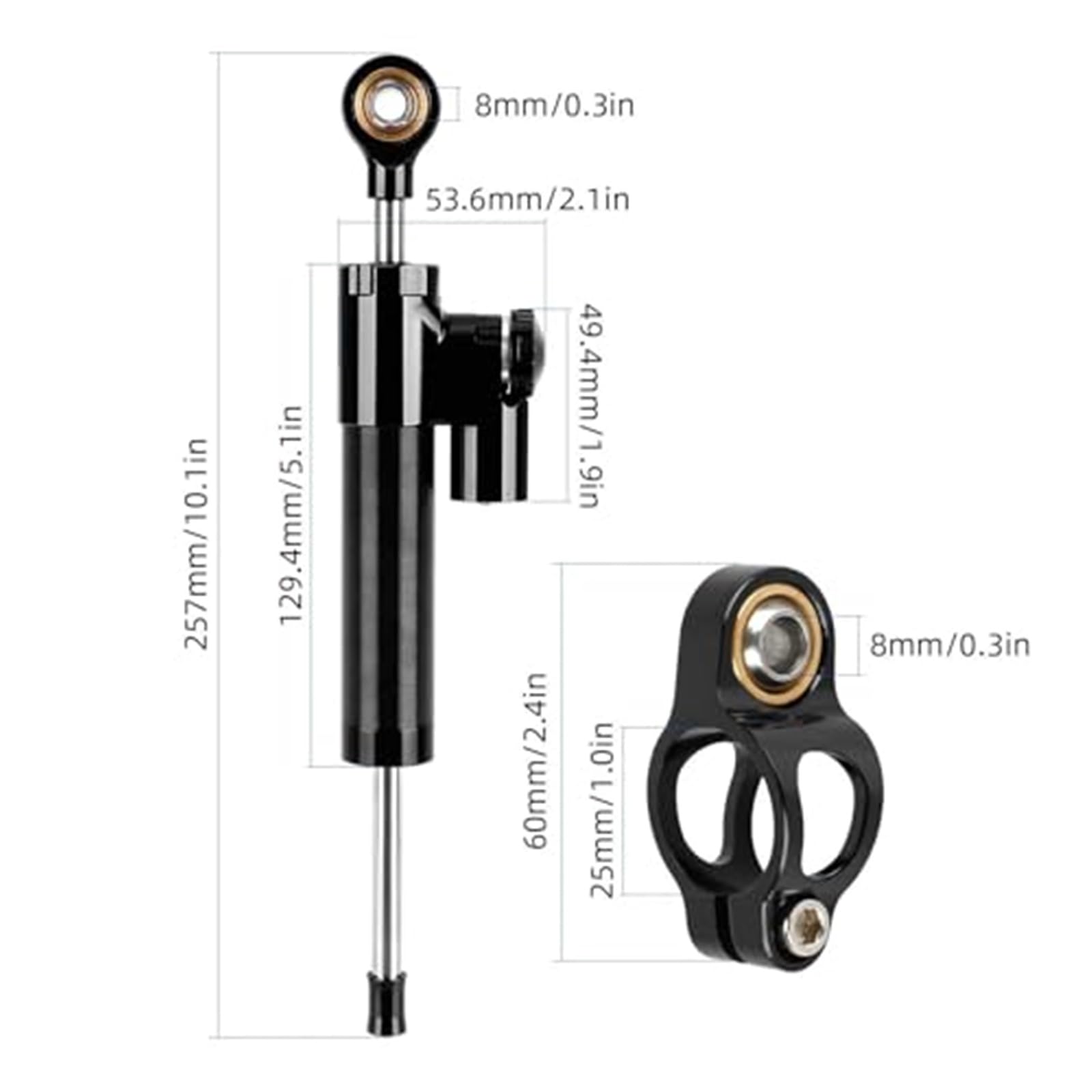Kit d'amortisseur de stabilisateur direction pour ZERO, 10X