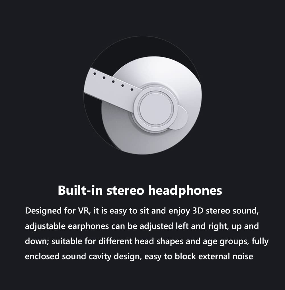 Gafas VR Auriculares de Realidad Virtual con Control Remoto para películas 3D VR & Juegos VR Pupil Ajustable Anti Bluelight Eye Care System para teléfonos Inteligentes Android & iOS (Negro) (E)