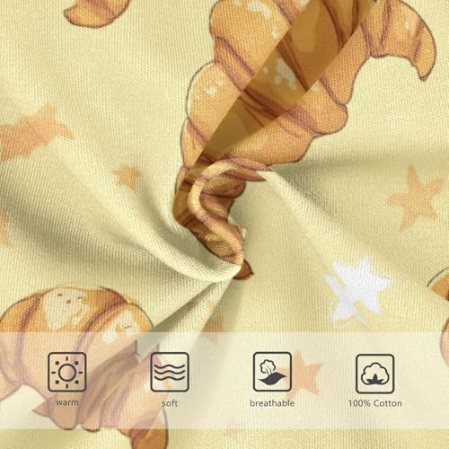 Wusikd Cute Croissant Boys' Underwear Cotton Yellow Boys Briefs Soft Toddler Underwear 2T3