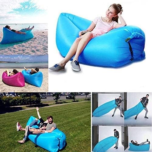 Miniatura 6 de Tumbona inflable, hamaca portátil, a prueba de agua y diseño antifugas de aire, sofá ideal para patio trasero, lago, playa, viajes, camping, pícnics