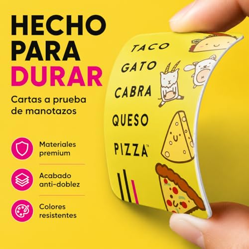 Miniatura 4 de Ludilo - Taco Gato Cabra Queso Pizza Juegos De Mesa Juegos De Mesa Niños 8 Años O Más Juego De Cartas Con 60 Cartas Regalo Niño 8 Años O Más De 3 A 8 Jugadores