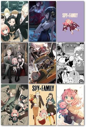 Image of ATEVON Spy x Family Anime Wall Poster Set - Pack of 18 Aesthetic Wall Collage Kit for Room & Home Decor
