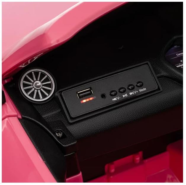 FINOOS Kinder elektroauto Audi TTRS 12V Elektroauto für Kinder, mit Fernbedienung 2,4GHz, Akku: 12V, 4,5Ah, 2 x Motor 30 Watt (Rosa)