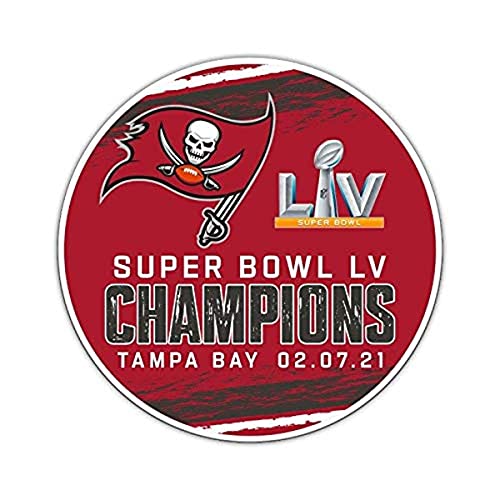 Fremont Die NFL Tampa Bay Buccaneers 2021 Super Bowl LV Champions 12-Inch Magnet, Team Color, Men XXL