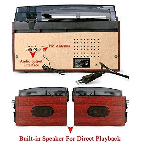FMOPQ Bluetooth Record Player Turntable with CD Cassette Radio and USB/SD Card Audio Music Player Built in Amplifier for… - Les Beatles, Paul McCartney, John Lennon, RIngo Starr, George Harrison FMOPQ Bluetooth Record Player Turntable with CD Cassette Radio and USB/SD Card Audio Music Player Built in Amplifier for… – Image 4