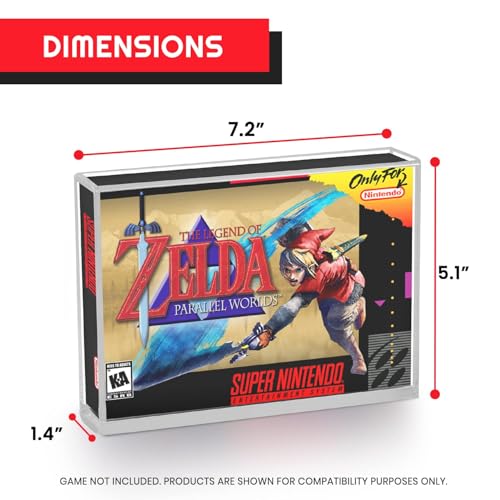 Image of EVORETRO SNES & N64 Game Storage Display Acrylic Protector Case Compatible with Nintendo N64 Game Holder & SNES Game Storage Boxes - 4MM Acrylic SNES Box Protector Clear Case (2 Pack)