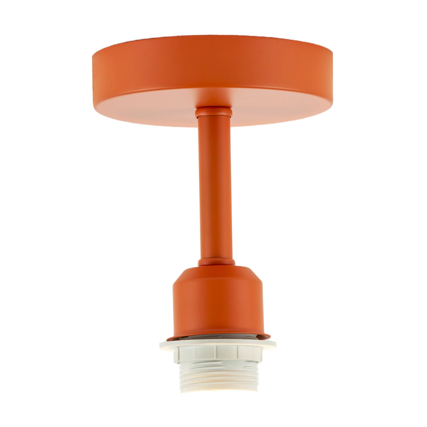 Happy Homewares Unisex Orange Traditional Matte Ceiling Light Fitting To Hold Lamp Shades