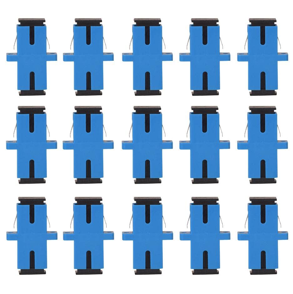 OVG SC/UPC Fiber Optic Adapter ( Pack of 15 pcs ) Simplex Single-mode SC/UPC Connector for Reliable Fiber Optic Connections