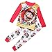 jsadfojas Jungen Super Mario Pyjamas Kinder Mädchen Jungen Cartoon Pyjamas Anzug Langarm Top Hose 2 Stück Super Mario Pjs (4-5 Jahr, Mehrfarbig)