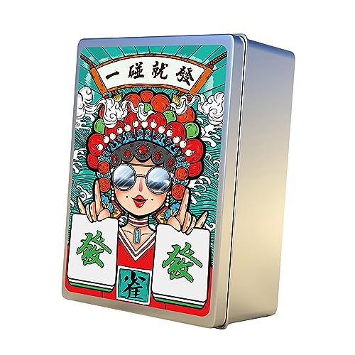 Mahjong Juego de Mesa Compacto 144 Fichas Impermeables miniatura 7