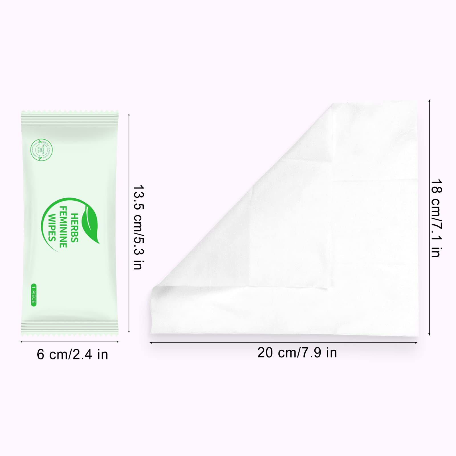 Individually Wrapped Personal Hygiene Wipes,100 Pack Feminine Wipes Travel,Plant Extracts,Travel Essential Easy to Carry,Hygiene Wipes for Women to Give Loved Ones Friends Homeless People,Large