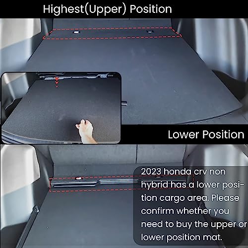 Auxko All Weather Cargo Liner Fit For Honda Crv 2023 2024 (Non Hybrid) Lowest Position Tpe Rubber Liners Crv Accessories All Season Guard Odorless Anti-Slip Cargo Mat Black #TOP3