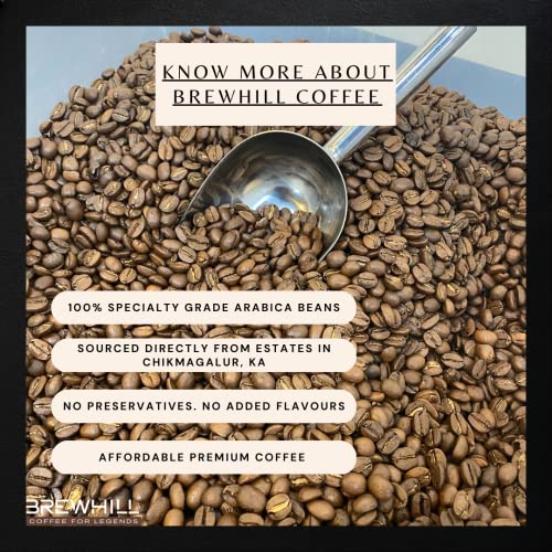Image of Brewhill Coffee | Medium-Dark Roast (Ground Coffee) | Made with 100% Specialty Grade Arabica Coffee Beans, Bag (500)