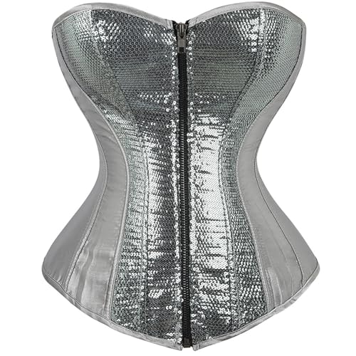 Corset à fermeture éclair et paillettes pour affiner la taille au quotidien