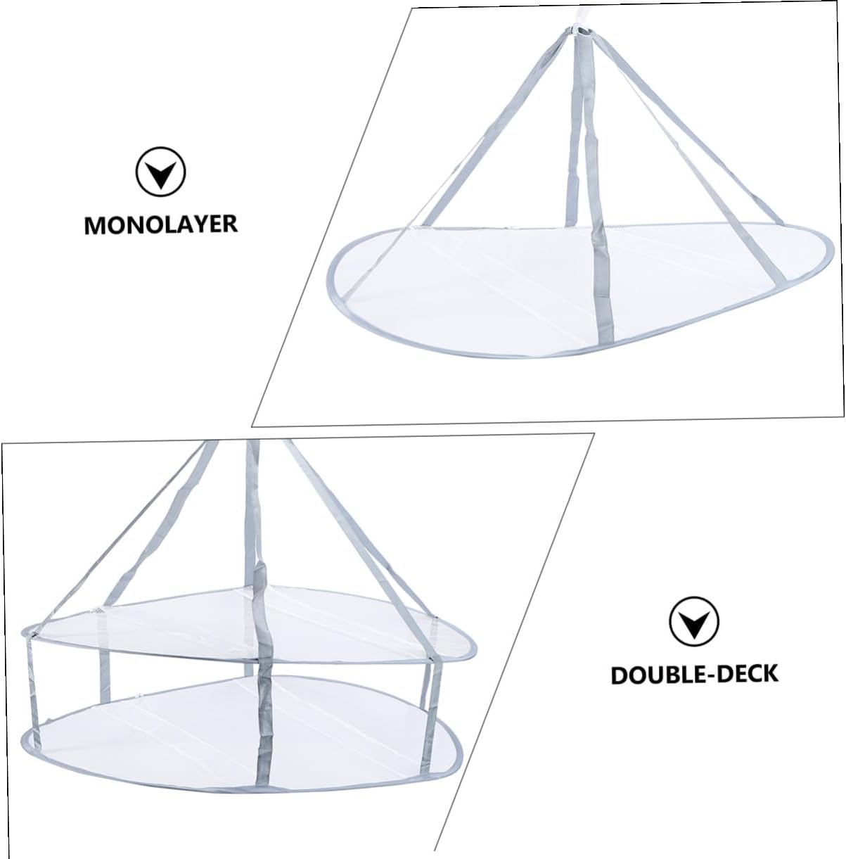 Unomor 3pcs Mesh Clothes Drying Basket Set for Socks and Sweaters, Household Laundry Storage Hangers with Flat Air-Dry Design, Stackable Laundry Organizer for Indoor and Balcony Use