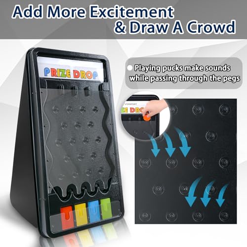 Mini tablero Plinko plegable 25x14 pulgadas con premios miniatura 5