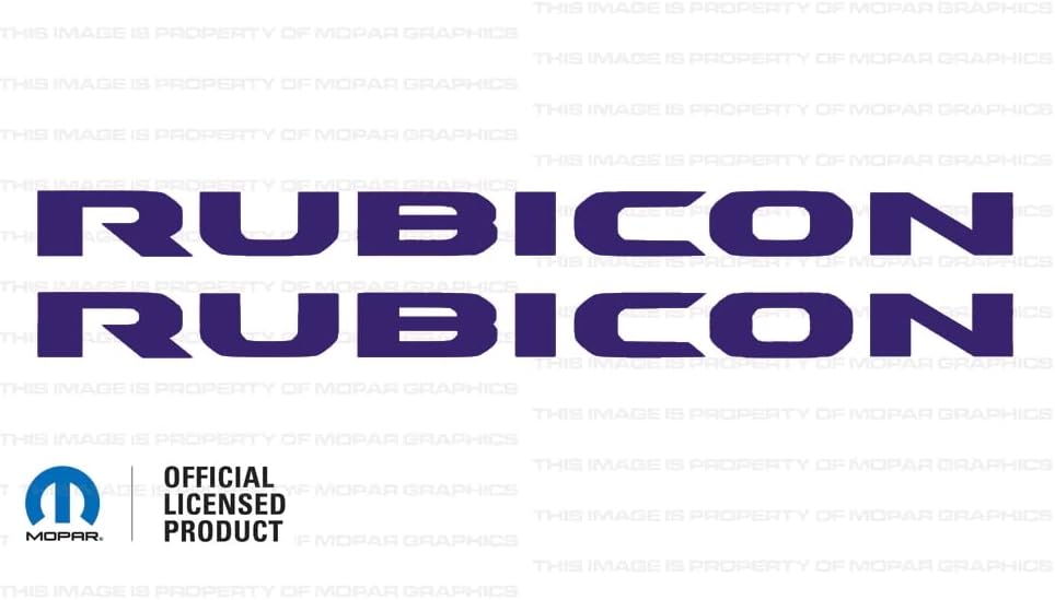 Decal Mods Rubicon Hood Graphic Decal/Sticker fits Jeep Wrangler/Gladiator JL/JT (2019-2024) Tan CTAN (Set of 2) | SJ1Y2